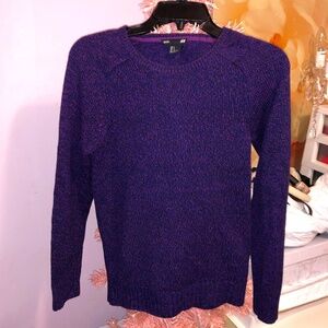 Cool amethyst purple & pink woven magical knit sweater funky long sleeves